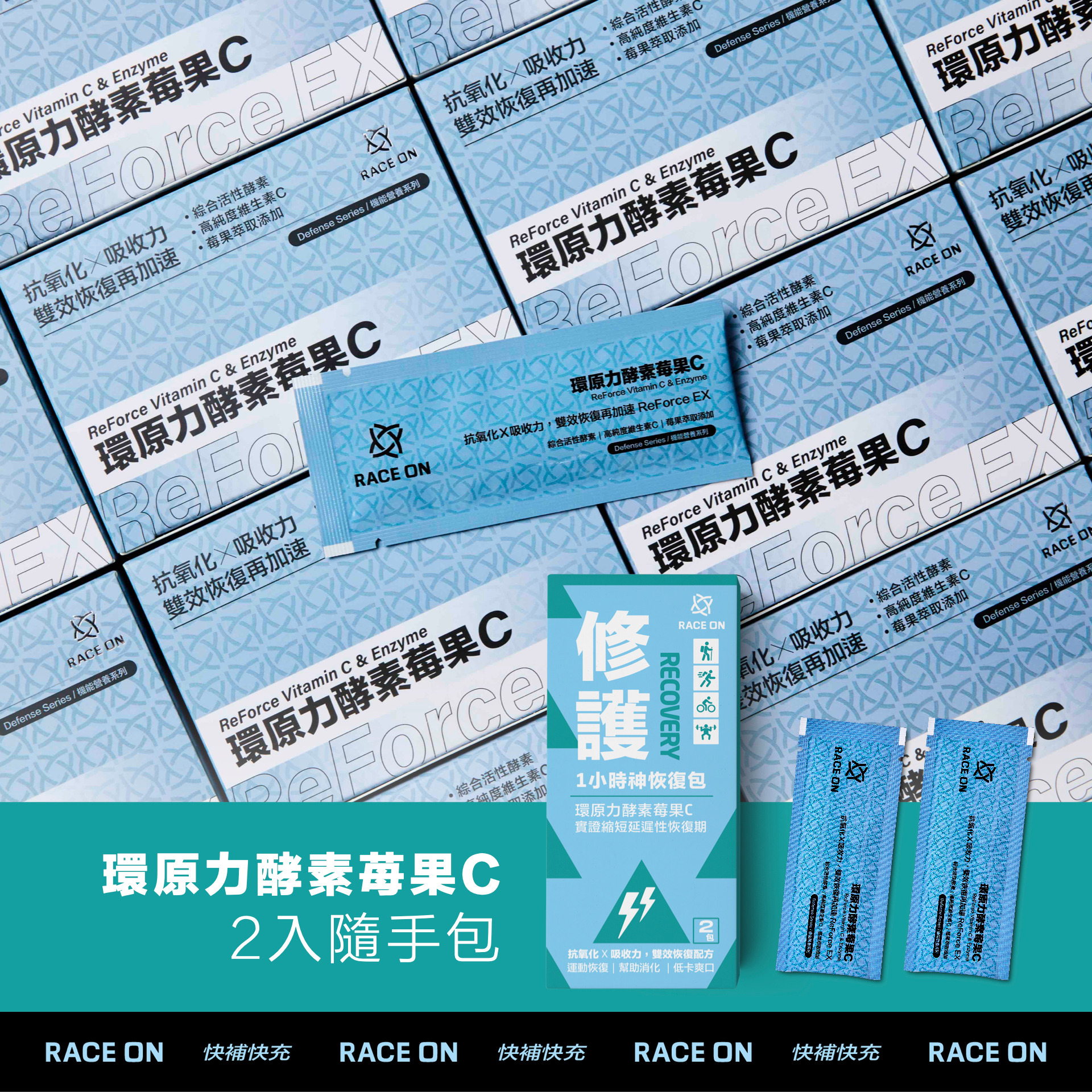 RACE ON 168機能補給隨手包(修護/耐力/保水)4