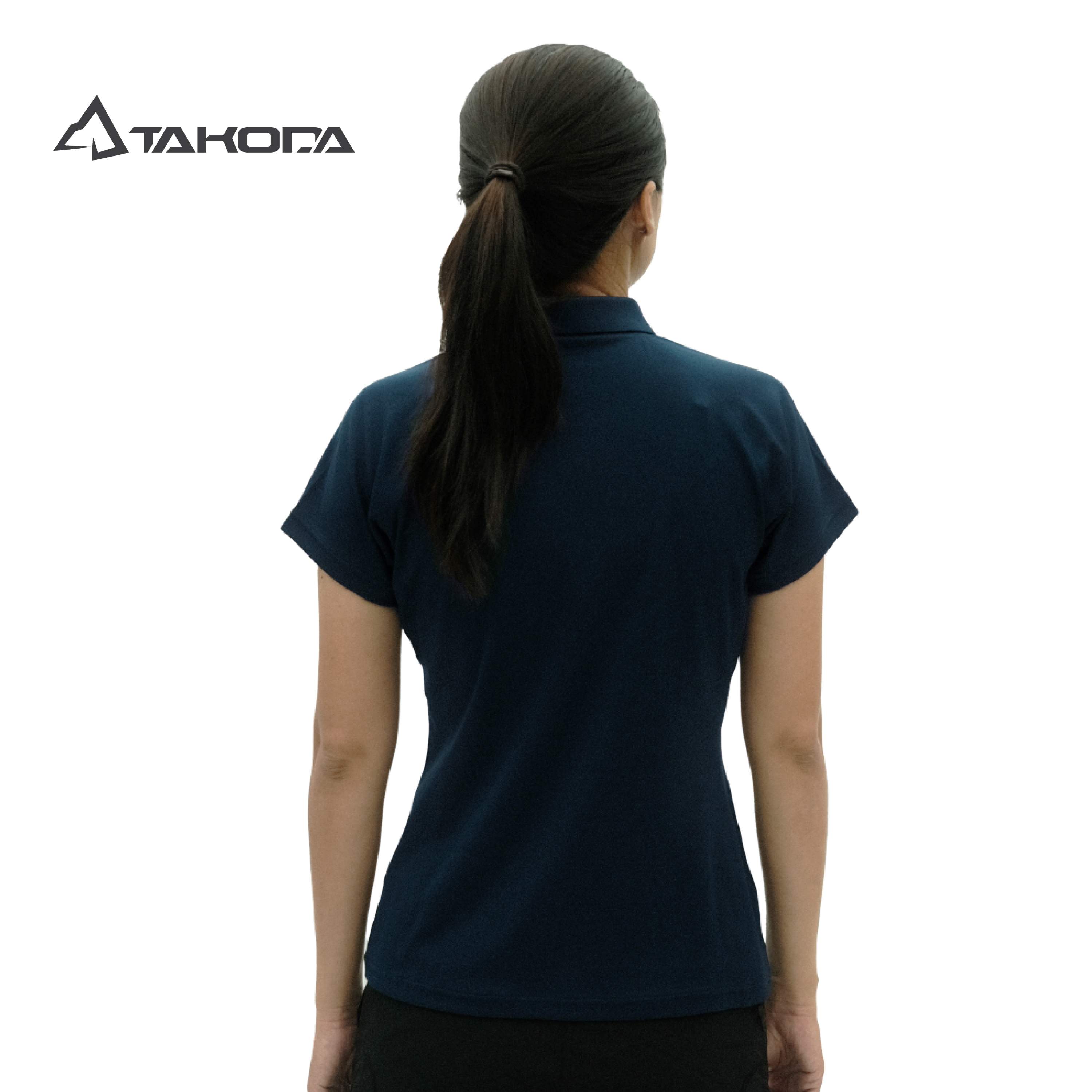 TAKODA Tipi 排汗吸臭都會休閒 POLO衫 女款 藏青色3