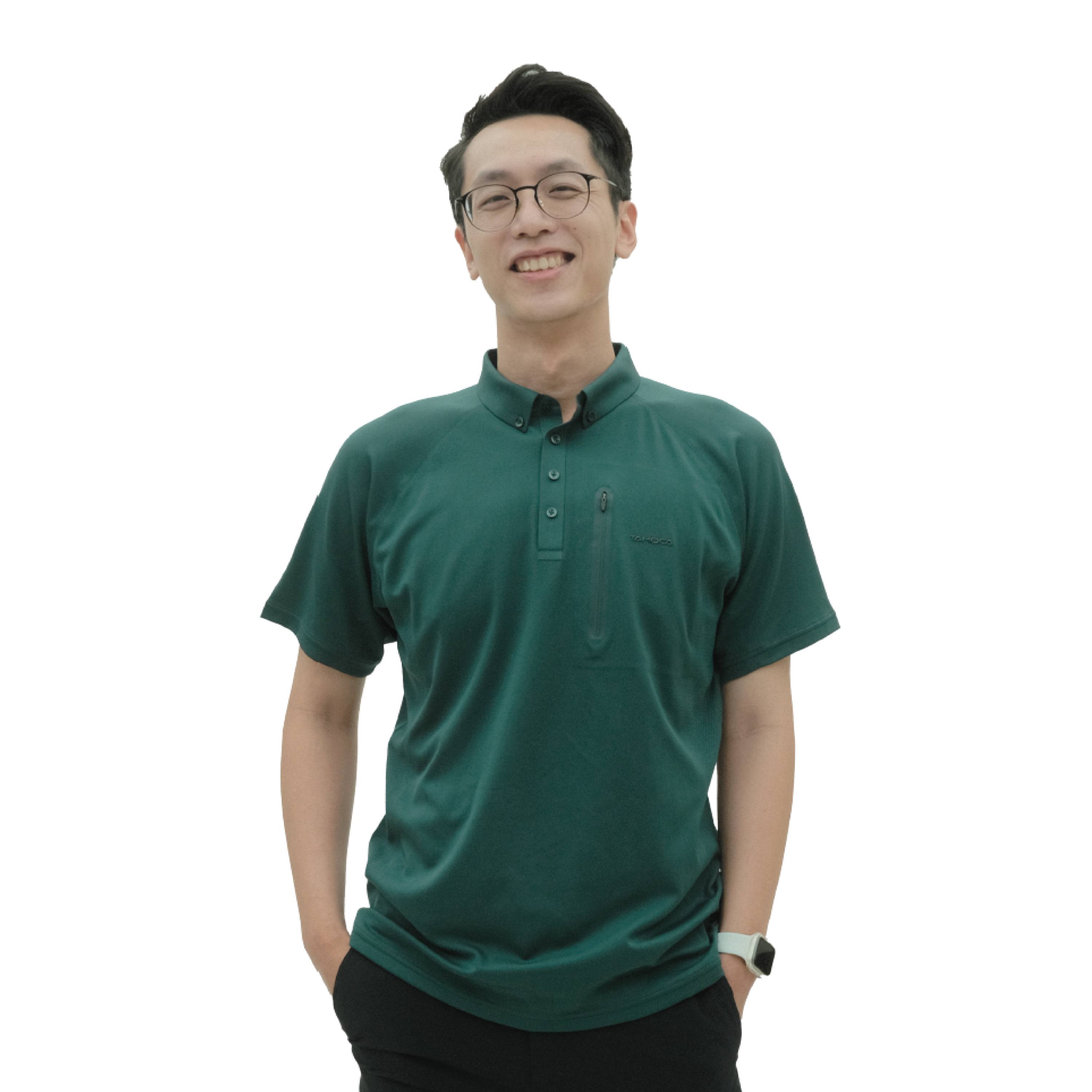 TAKODA Tipi 排汗吸臭都會休閒 POLO衫 男款 針葉綠4