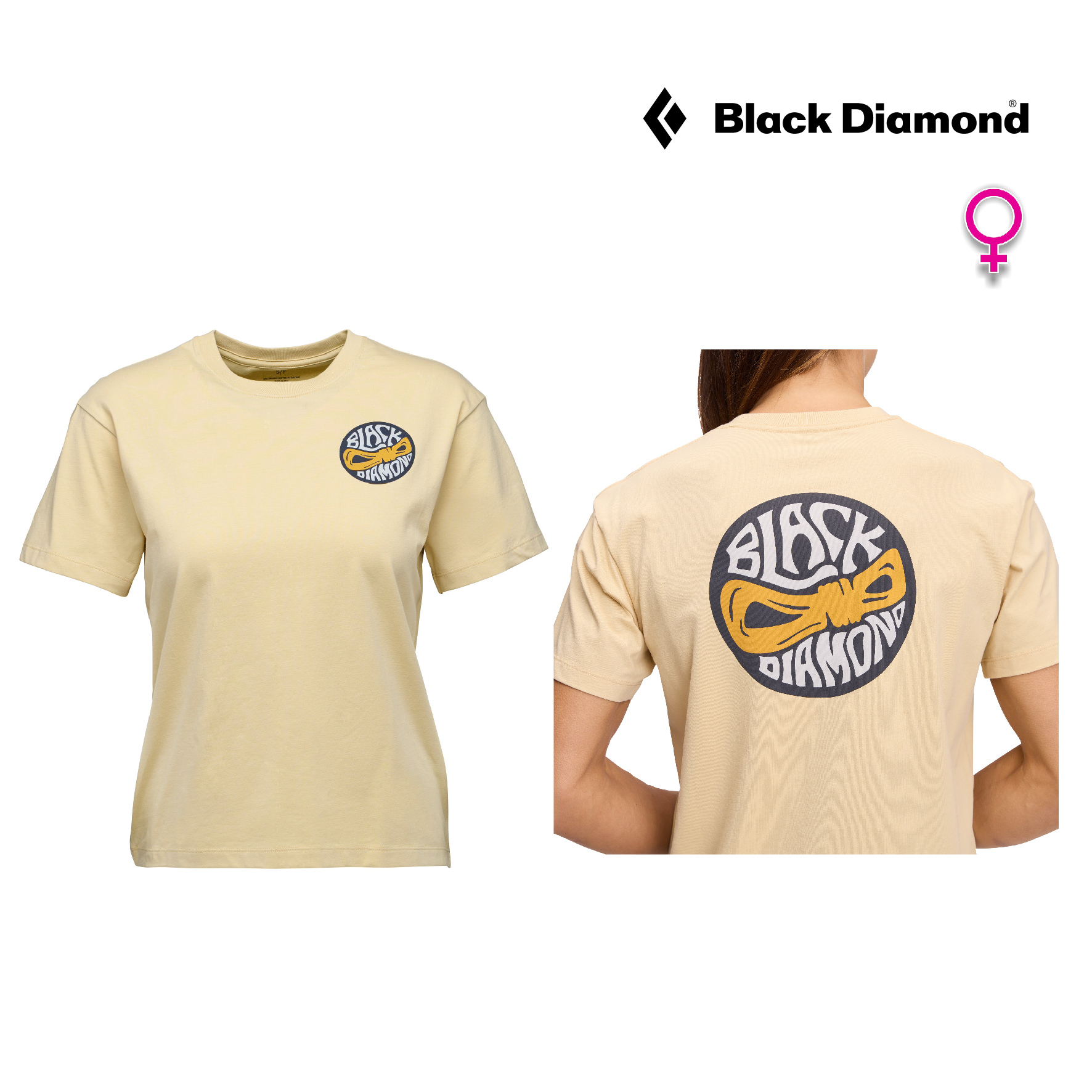 BLACK Diamond W Rope Badge Short Sleeve Tee 短袖上衣 鵝黃色 舒適 暢銷款(複製)1
